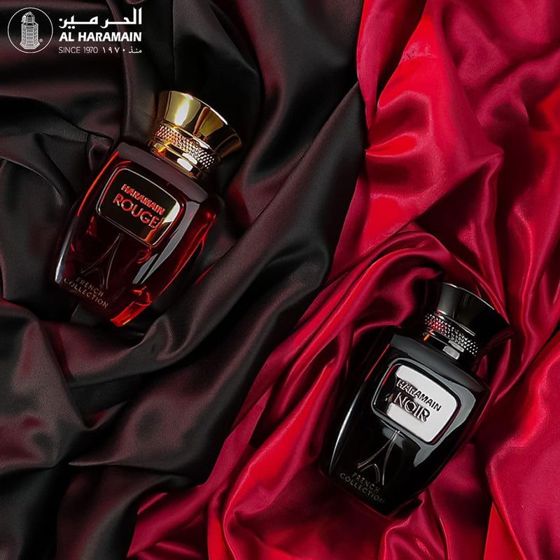 Al Haramain Coleção francesa Rouge unissex - Perfume árabe para mulheres e homens - Fragrância de longa duração com notas de lavanda, jasmim, baunilha - Colônia árabe - Eau De Parfum - Spray EDP de 95